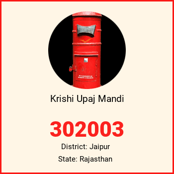 Krishi Upaj Mandi pin code, district Jaipur in Rajasthan