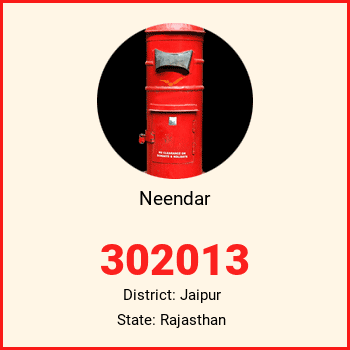 Neendar pin code, district Jaipur in Rajasthan