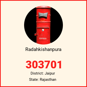 Radahkishanpura pin code, district Jaipur in Rajasthan
