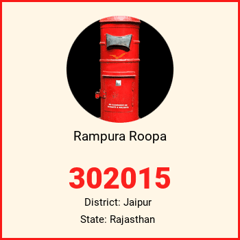 Rampura Roopa pin code, district Jaipur in Rajasthan