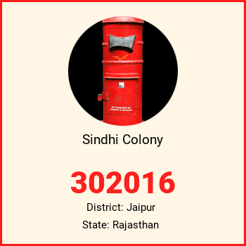 Sindhi Colony pin code, district Jaipur in Rajasthan