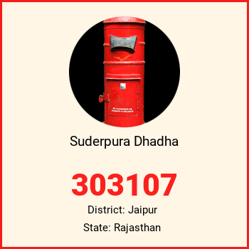 Suderpura Dhadha pin code, district Jaipur in Rajasthan