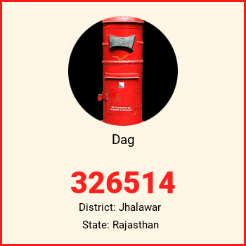Dag pin code, district Jhalawar in Rajasthan