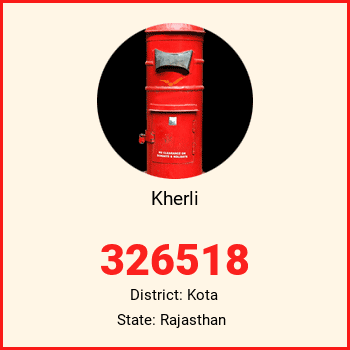 Kherli pin code, district Kota in Rajasthan