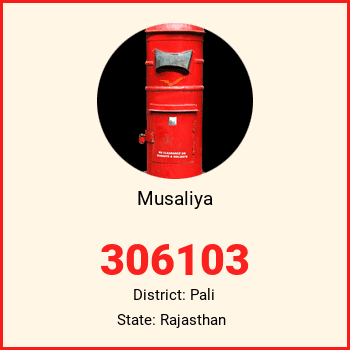 Musaliya pin code, district Pali in Rajasthan