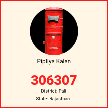 Pipliya Kalan pin code, district Pali in Rajasthan
