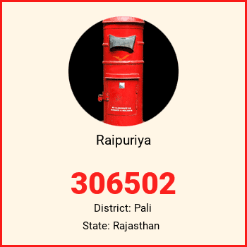 Raipuriya pin code, district Pali in Rajasthan