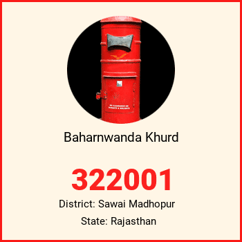 Baharnwanda Khurd pin code, district Sawai Madhopur in Rajasthan