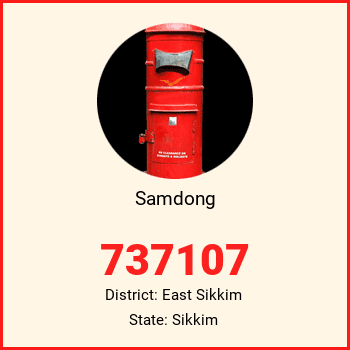Samdong pin code, district East Sikkim in Sikkim
