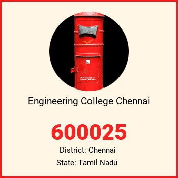 Engineering College Chennai pin code, district Chennai in Tamil Nadu