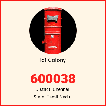 Icf Colony pin code, district Chennai in Tamil Nadu
