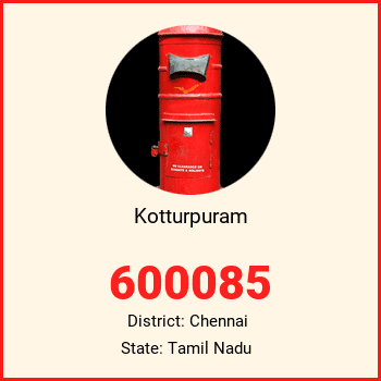 Kotturpuram pin code, district Chennai in Tamil Nadu