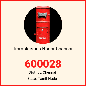 Ramakrishna Nagar Chennai pin code, district Chennai in Tamil Nadu