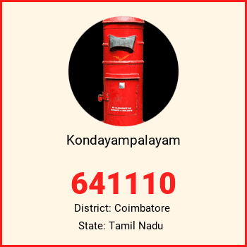 Kondayampalayam pin code, district Coimbatore in Tamil Nadu