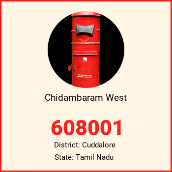 Chidambaram West pin code, district Cuddalore in Tamil Nadu