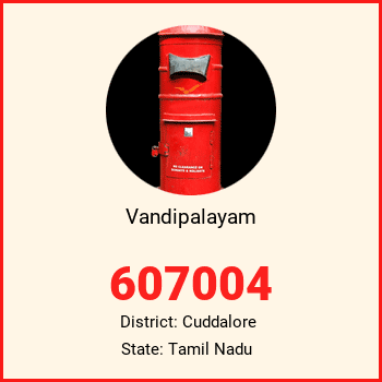 Vandipalayam pin code, district Cuddalore in Tamil Nadu