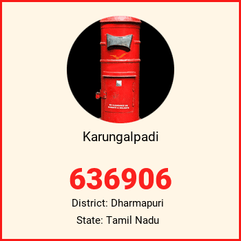 Karungalpadi pin code, district Dharmapuri in Tamil Nadu