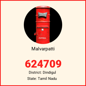 Malvarpatti pin code, district Dindigul in Tamil Nadu