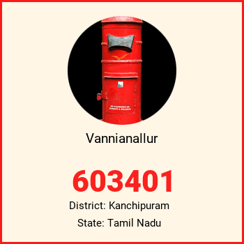 Vannianallur pin code, district Kanchipuram in Tamil Nadu