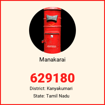 Manakarai pin code, district Kanyakumari in Tamil Nadu