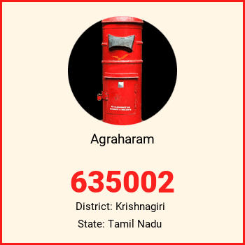 Agraharam pin code, district Krishnagiri in Tamil Nadu