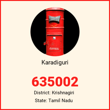 Karadiguri pin code, district Krishnagiri in Tamil Nadu