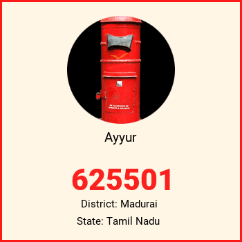 Ayyur pin code, district Madurai in Tamil Nadu