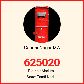 Gandhi Nagar MA pin code, district Madurai in Tamil Nadu