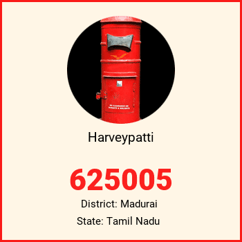 Harveypatti pin code, district Madurai in Tamil Nadu