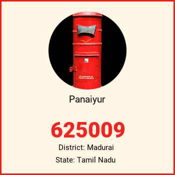 Panaiyur pin code, district Madurai in Tamil Nadu