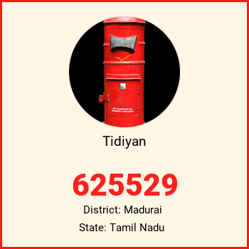 Tidiyan pin code, district Madurai in Tamil Nadu
