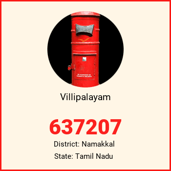 Villipalayam pin code, district Namakkal in Tamil Nadu