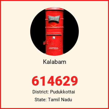 Kalabam pin code, district Pudukkottai in Tamil Nadu