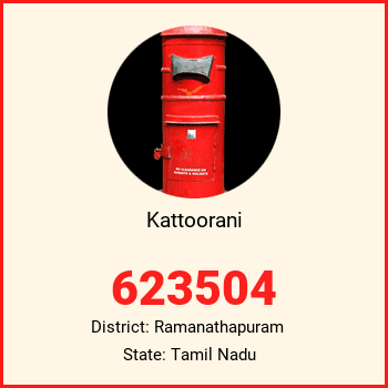 Kattoorani pin code, district Ramanathapuram in Tamil Nadu