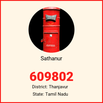 Sathanur pin code, district Thanjavur in Tamil Nadu