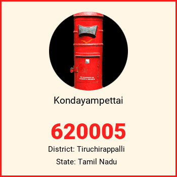 Kondayampettai pin code, district Tiruchirappalli in Tamil Nadu
