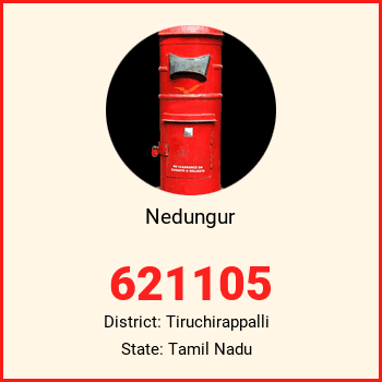 Nedungur pin code, district Tiruchirappalli in Tamil Nadu