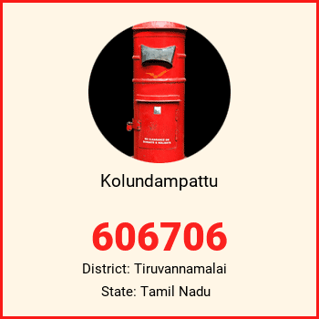 Kolundampattu pin code, district Tiruvannamalai in Tamil Nadu