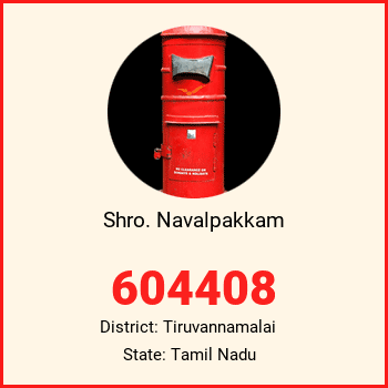 Shro. Navalpakkam pin code, district Tiruvannamalai in Tamil Nadu