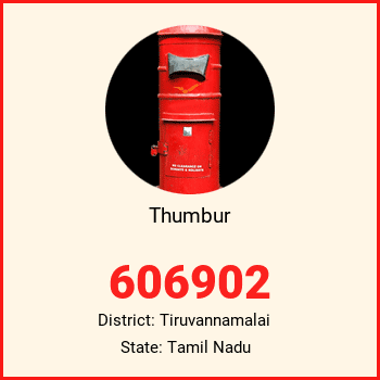 Thumbur pin code, district Tiruvannamalai in Tamil Nadu