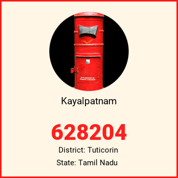 Kayalpatnam pin code, district Tuticorin in Tamil Nadu
