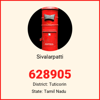 Sivalarpatti pin code, district Tuticorin in Tamil Nadu