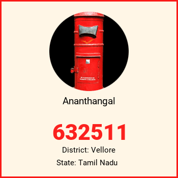 Ananthangal pin code, district Vellore in Tamil Nadu