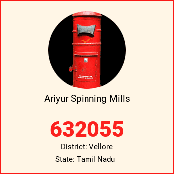 Ariyur Spinning Mills pin code, district Vellore in Tamil Nadu