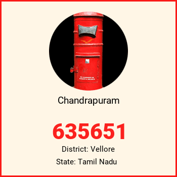Chandrapuram pin code, district Vellore in Tamil Nadu