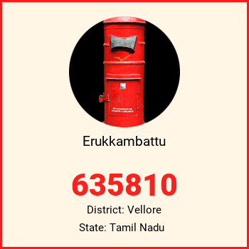 Erukkambattu pin code, district Vellore in Tamil Nadu