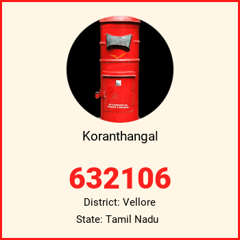 Koranthangal pin code, district Vellore in Tamil Nadu