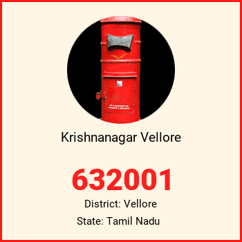 Krishnanagar Vellore pin code, district Vellore in Tamil Nadu