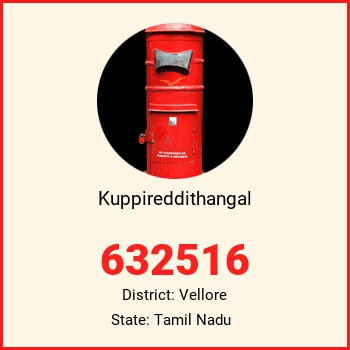 Kuppireddithangal pin code, district Vellore in Tamil Nadu