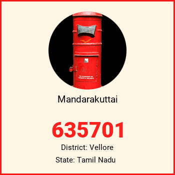 Mandarakuttai pin code, district Vellore in Tamil Nadu